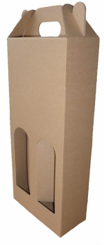 Papírdoboz, Borosdoboz, 160x75x350 mm, Fehér, 3 rétegű