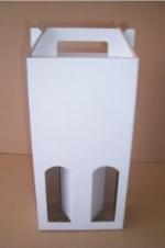 Papírdoboz, Borosdoboz, 160x80x330 mm, Fehér, 3 rétegű