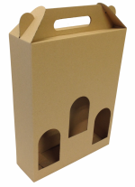 Papírdoboz, Borosdoboz, 245x75x315 mm, Fehér, 3 rétegű