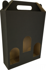 Papírdoboz, Borosdoboz, 245x75x315 mm, Fekete, 3 rétegű