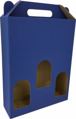 Papírdoboz, Borosdoboz, 245x75x315 mm, Kék, 3 rétegű