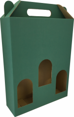 Papírdoboz, Borosdoboz, 245x75x315 mm, Zöld, 3 rétegű