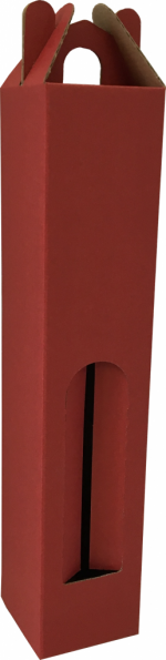 Papírdoboz, Borosdoboz, 62x62x310 mm, Bordó, 3 rétegű