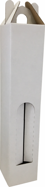 Papírdoboz, Borosdoboz, 62x62x310 mm, Fehér, 3 rétegű
