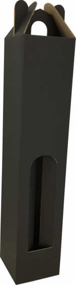 Papírdoboz, Borosdoboz, 62x62x310 mm, Fekete, 3 rétegű