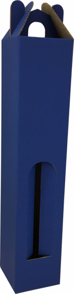 Papírdoboz, Borosdoboz, 62x62x310 mm, Kék, 3 rétegű