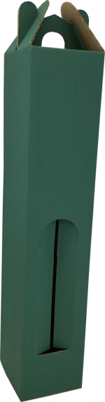 Papírdoboz, Borosdoboz, 62x62x310 mm, Zöld, 3 rétegű