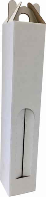 Papírdoboz, Borosdoboz, 65x65x360 mm, Fehér, 3 rétegű