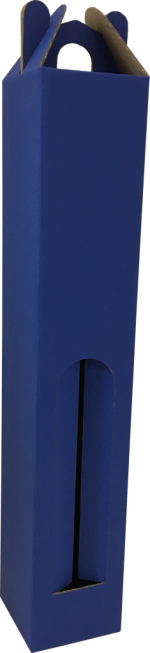 Papírdoboz, Borosdoboz, 65x65x360 mm, Kék, 3 rétegű