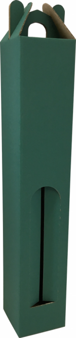 Papírdoboz, Borosdoboz, 65x65x360 mm, Zöld, 3 rétegű
