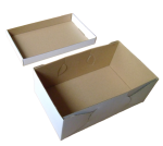 Papírdoboz, Fedeles, 250x150x100 mm, Fehér, 3 rétegű
