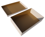 Papírdoboz, Fedeles, 440x280x105 mm, Fehér, 3 rétegű