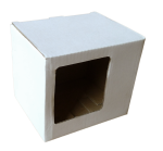 Papírdoboz, Önzáró, 105x86x92 mm, Kék, 3 rétegű
