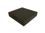 Papírdoboz, Önzáró, 130x130x30 mm, Fekete, 3 rétegű