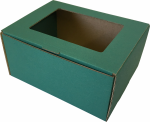 Papírdoboz, Önzáró, 140x110x70 mm, Zöld, 3 rétegű